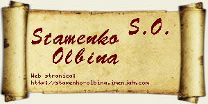 Stamenko Olbina vizit kartica